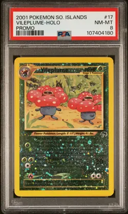 2001 POKEMON SOUTHERN ISLANDS PROMO #17 VILEPLUME-HOLO PSA 8 - Image 1