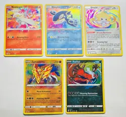 Pokemon Amazing Rare lot of 5- Kyogre, Yveltal, Zamazenta, Jirachi & Reshiram - Image 1