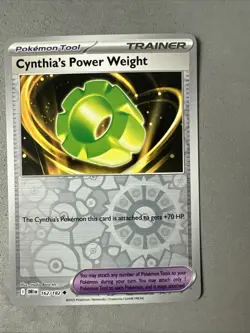 Pokemon TCG * Destined Rivals 162/182 Cynthia's Power Weight U REVERSE HOLO * NM - Image 1