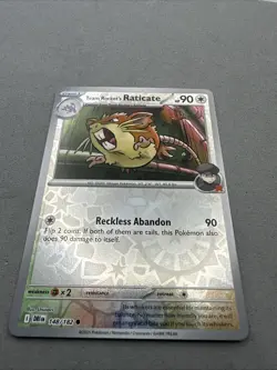 Pokemon TCG * Destined Rivals 148/182 Team Rocket's Raticate * REVERSE HOLO * NM - Image 2