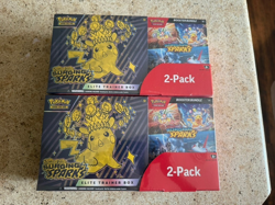 Pokemon Surging Sparks ETB & Booster Bundle Costco Pack Sealed ⚡LOT OF 2⚡ - Image 1