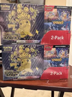 (LOT OF 2) Pokemon Surging Sparks Elite Trainer Box and Booster Bundle, 2-Pack - Image 2