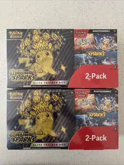 Pokemon Surging Sparks Elite Trainer Box + Booster Bundle 2-pack ( Lot Of 2) - Image 1