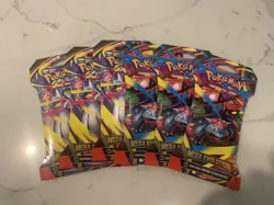 (LOT OF 6) Pokemon TCG Mega Evolution Set Sleeved Booster Packs NEW! - Image 1