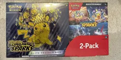 Pokemon Surging Sparks Elite Trainer Box + Booster Bundle, Costco (Lot of 2) - Image 2