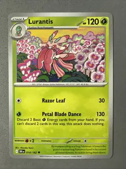 Pokemon TCG * Destined Rivals 014/182 Lurantis Uncommon * UNG NM FRESH PACK - Image 1