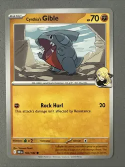 Pokemon TCG * Destined Rivals 102/182 Cynthia's Gible C * UNG NM FRESH PACK - Image 1
