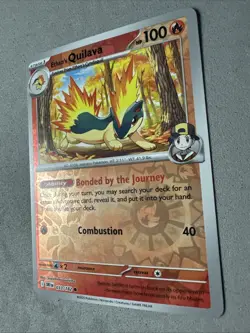 Pokemon TCG * Destined Rivals 33/182 Ethan's Quilava C REVERSE HOLO* NM FRESH PK - Image 2