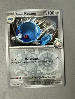 Pokemon TCG * Destined Rivals 144/182 Steven's Metang U REVERSE HOLO * FRESH PK - Image 1