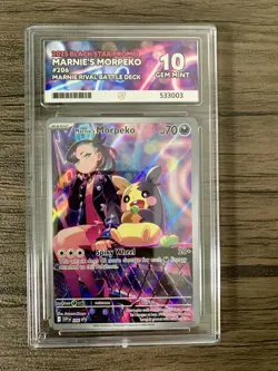 Ace 10 Graded Marnie's Morpeko 206 Black Star Promo Rival Battle Deck Pokemon - Image 1