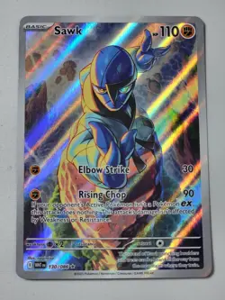 Sawk 130/086 White Flare Pokemon Card TCG NM - Image 1