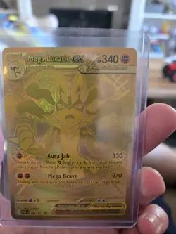 Mega Lucario EX 188/132 Hyper Rare Gold Mega Evolutions Pokemon Card NM - Image 3