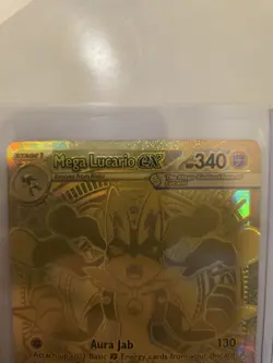 Mega Lucario EX 188/132 Hyper Rare Gold Mega Evolutions Pokemon Card NM - Image 4