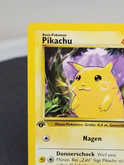 Pokemon Pikachu TCG Base Set 1st Edition Common Card 58/102 German - Image 2