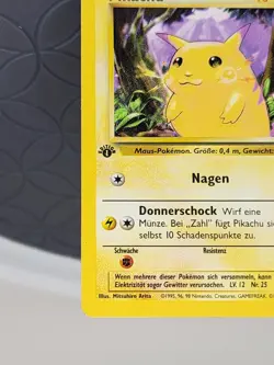 Pokemon Pikachu TCG Base Set 1st Edition Common Card 58/102 German - Image 4