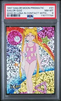 PSA 8 NM 1997 SAILOR MOON PRISMATIC #31 Vintage Dart Rare Anime Card Sailor - Image 1