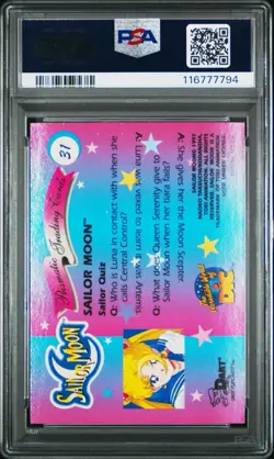PSA 8 NM 1997 SAILOR MOON PRISMATIC #31 Vintage Dart Rare Anime Card Sailor - Image 2