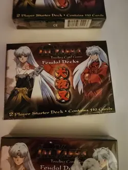 Rare Lot Of 3 InuYasha TCG Feudal 2 Player Starter Deck CCG Card Game NEW SEALED - Image 4
