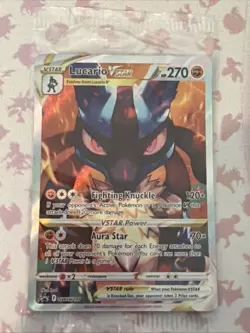 Pokemon TCG Lucario VSTAR SWSH291 Crown Zenith ETB Promo Card, Sealed - Image 1