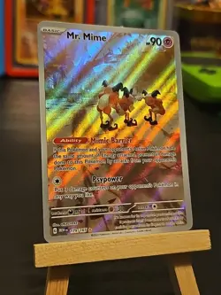 Pokemon TCG Mr. Mime Scarlet Violet Holo Illustration Card 179/165 Near Mint - Image 3