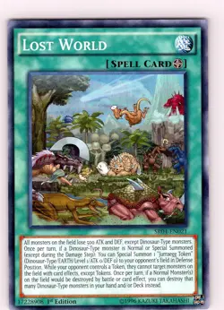 Yu-Gi-Oh TCG Lost World SR04-EN021 1st Edition Super Rare Card NM - Image 1