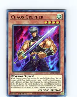Yu-Gi-Oh TCG Chaos Grepher GFP2-EN039 1st Edition Ultra Rare Card NM - Image 1