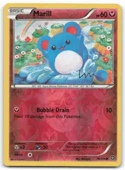 Marill #76/114 XY: Steam Siege Common Reverse Holo - LP - Pokemon Card 4B - Image 1