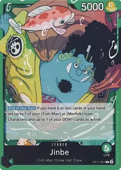 Jinbe OP11-021 A Fist Of Divine Speed Mint One Piece TCG Card - Image 1