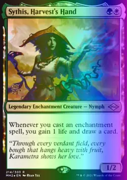 MTG Sythis, Harvest's Hand (214s/103) Modern Horizons 2 Promos LP FOIL - Image 1
