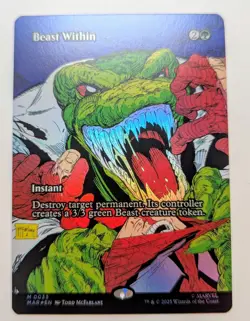 MTG, Beast Within (#0033), Marvel's Spider-Man, Foil, NM Full Art - Mythic - Image 1