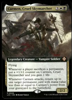 1x Carmen, Cruel Skymarcher (Extended Art) - Commander Ixalan - NM - MTG - Image 1