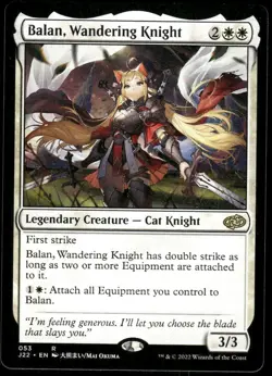 1x Balan, Wandering Knight - ANIME ART - Jumpstart 2022 NM-Mint - MTG - Image 1