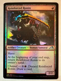 Reinforced Ronin Foil 158 Kamigawa: Neon Dynasty MTG NM NP - Image 1