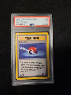 1999 Poke Ball 64/64 1st Edition Jungle Set Common WOTC Pokemon TCG Mint PSA 9 - Image 1