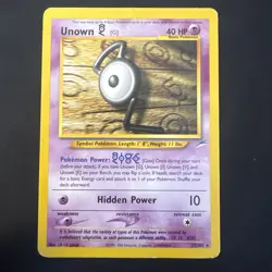 Pokemon Vintage Non-Holo Rare Unown (G) 27/105 Neo Destiny WotC - Image 1