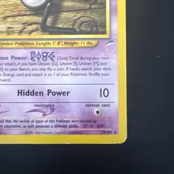 Pokemon Vintage Non-Holo Rare Unown (G) 27/105 Neo Destiny WotC - Image 4