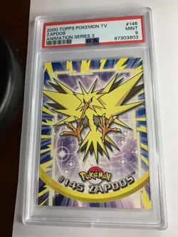 2000 Topps Pokemon TV #145 Zapdos Animation Series 3 PSA 9 Mint - Image 1