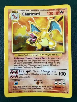 Pokemon TCG Charizard Base Set 4/102 Holo Unlimited Holo Rare - Image 1