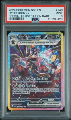 2024 POKEMON SSP EN-SURGING SPARKS SPECIAL ILLUSTRATION RARE HYDREIGON EX PSA 9 - Image 1