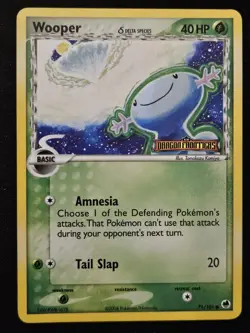 Wooper 71/101 EX Dragon Frontiers Stamped Reverse Holo Pokemon TradingCG 2006 LP - Image 1