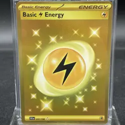 Basic Lightning Energy 257/198 Gold Holo Scarlet & Violet Base Set Pokemon NM - Image 1