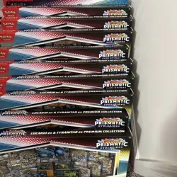 Pokemon TCG Prismatic Evolutions Lucario ex & Tyranitar ex Premium Collection - Image 2