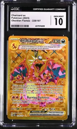 CHARIZARD EX Obsidian Flames Hyper Rare #228 CGC 10 Gem Mint Pokemon - Image 1