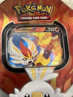 Cinderace V Tin Box - Free Expedited Shipping - Pokemon TCG Tin V Booster pack 820650806780 - Image 2
