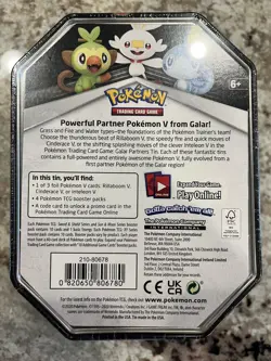 Cinderace V Tin Box - Free Expedited Shipping - Pokemon TCG Tin V Booster pack 820650806780 - Image 3