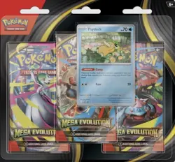 Pokemon TCG Mega Evolutions 3 Pack Blister (Goldduck Promo) Factory Sealed New - Image 1