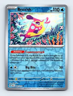 Bruxish 049/191 SV08: Surging Sparks Reverse Holo Pokemon Card NM - Image 1