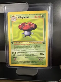 Pokemon TCG Vileplume Jungle 31/64, Regular 1st Edition Rare Card - Image 1