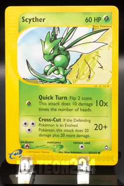 Pokemon TCG Card - Scyther 57/147 Aquapolis Uncommon Vintage E-Reader - Image 1