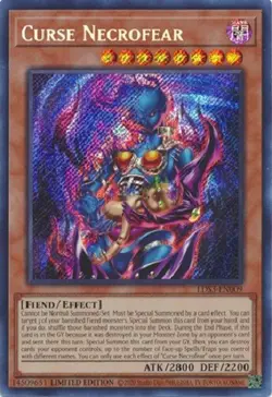 Yugioh - Curse Necrofear Limited Edition Secret Rare NM - Free Holographic Card - Image 1